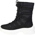 thumbnail image 3 of JOURNEE COLLECTION Womens Black Waterproof Icey Round Toe Platform Lace-Up Snow Boots 6.5, 3 of 4