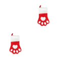 thumbnail image 2 of Inteprter Calcetín navideño de pelo largo con garra de perro, calcetines navideños, bolsa de regalo, adornos navideños para árbol, adornos navideños Type1 NO1 Inteprter CBP102014, 2 of 5