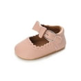 thumbnail image 5 of Gureui Toddler Infant Baby Girls Sweet Princess Shoes, Casual Solid Color Bow Lace Decoration Soft Sole Non-slip Prewalker Shoes, 5 of 8