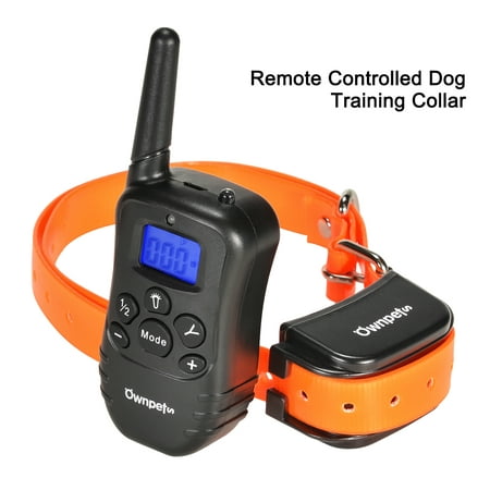 Ownpets Dog Training Collar Pet Trainer 100 Levels Static Shock, Rechargeable Waterproof 330 Yard with