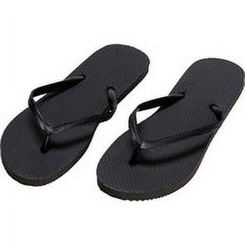 Big Box 1989655 Womens Basic Flip Flops Black Case of 50 Walmart