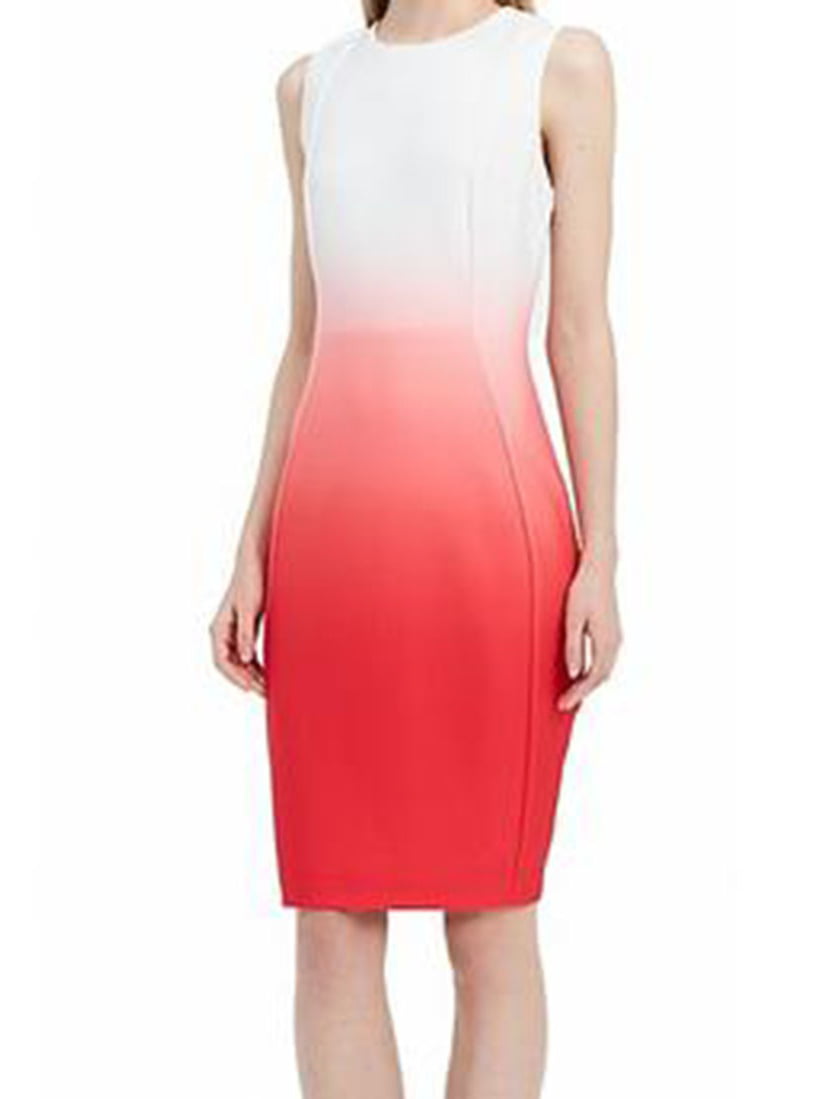 Calvin Klein Women's Ombre Sheath Dress, Pink, 16 