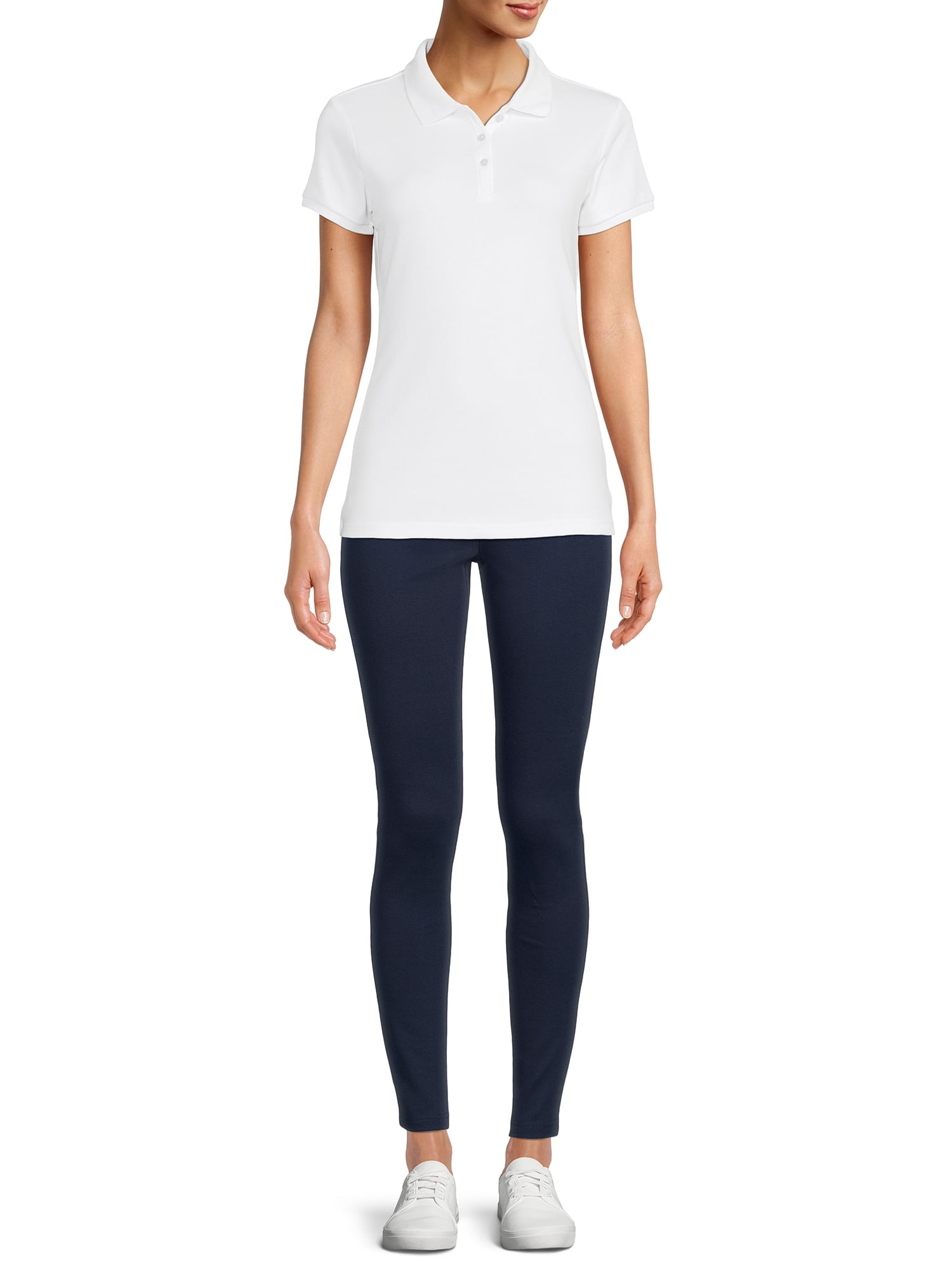 Wonder Nation Juniors School Uniform Stretch Ponte Knit Leggings, Sizes 3-15