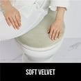 thumbnail image 5 of GORILLA GRIP Toilet Lid Seat Cover, Memory Foam, Elastic Universal Fit for Standard Round, Sage, 5 of 10