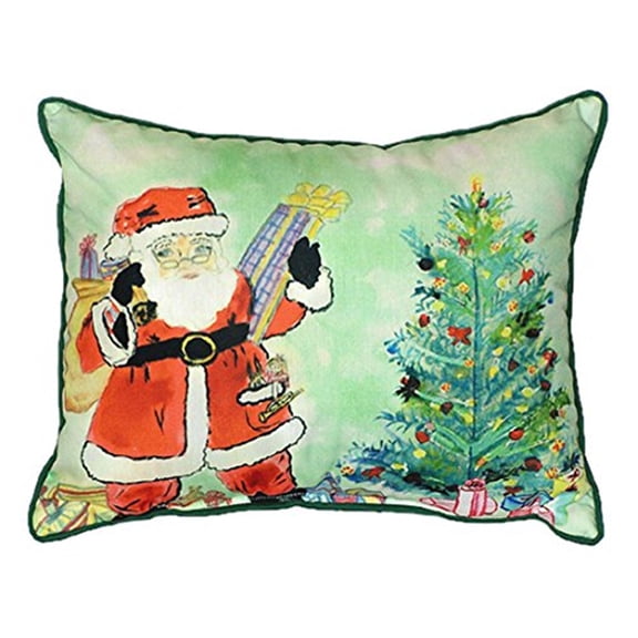 Santa & Tree Large Indoor/Outdoor Pillow 16x20