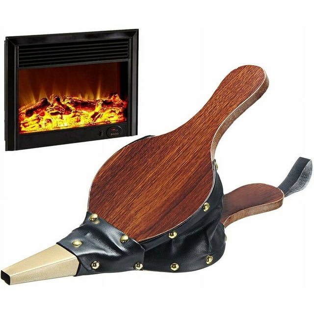 Fuelle para chimenea Soplador de madera vintage Fuelle para chimenea interior Soplador de fuelle de madera Soplador de fuelle de madera 30,5 12,5 cm para barbacoa Fuelle para fuego al aire libre Picn