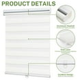thumbnail image 3 of MiLin Cordless Zebra Blinds Light Filtering Zebra Windows Shades Dual Layer Free-Stop Roller Shades Privacy Reduce Noise Zebra Shades for Indoor Windows (Light Filtering Cream, 52" W X 48" H), 3 of 7