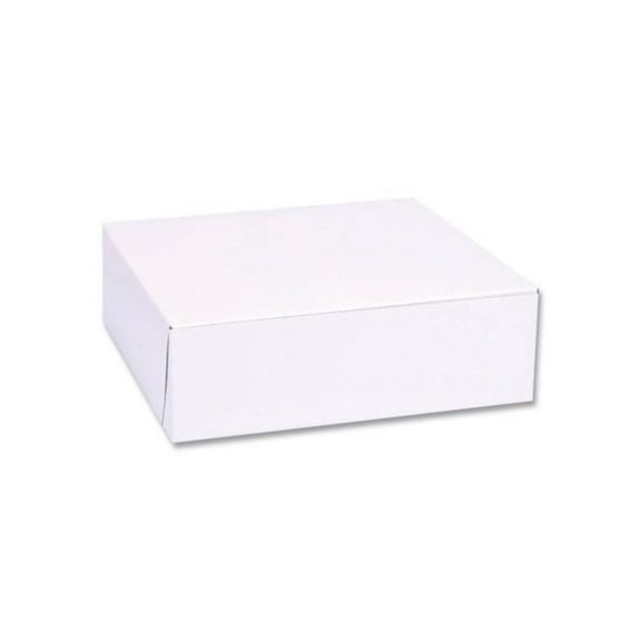 SCT White One-Piece Non-Window Bakery Boxes, Standard, 8 x 2.5 x 8, White, Paper, 250/Bundle