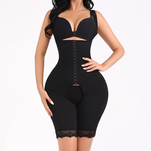EQWLJWE Body Shaper for Women Abdominal Lifter Hip Shaper High Waist Stretch Slimming Body Corset Shapewear for Yoga Postpartum Black(S-3Xl)