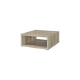 thumbnail image 4 of Engineered Wood Coffee Table - Distressed Pine Finish - Square Low Profile Design, 4 of 6