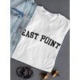 thumbnail image 3 of East Point Black Text  Women White T-Shirt, Female x-Large, 3 of 4