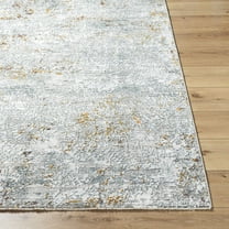 Hauteloom Moke Living Room, Bedroom Area Rug - Gray, Orange - 6'7" x 9'6"