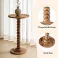 thumbnail image 2 of EDX Round Side Table - Solid Wood Leg Small Drink Table for Living Room Bedroom Office,Brown, 2 of 8