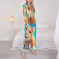 thumbnail image 3 of Daiia Cloud Cute Hamster for Women's Long-Sleeved Pajama Set – Soft & Comfortable Sleepwear Button-Up Pajamas Cozy Lounge Wear-, 3 of 7