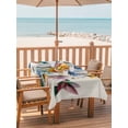 thumbnail image 2 of Outdoor Tablecloth with Umbrella Hole for Patio/Picnic/Party/Camping, Hummingbird Waterproof Table Cloth Rectangle Table Cover Washable, Spring Vintage Oil Painting Sunflowers Beige (60"x 120"), 2 of 8