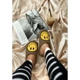 thumbnail image 5 of PacificPlex Womens Smiley Smile Slippers Plush Happy Face (7-7.5, Brown), 5 of 7