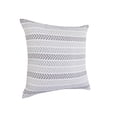 thumbnail image 3 of Laddha Home Designs Handwoven Chevron Striped Cotton Throw Pillow Cover - 18" - Gray - Set of 4, 3 of 9