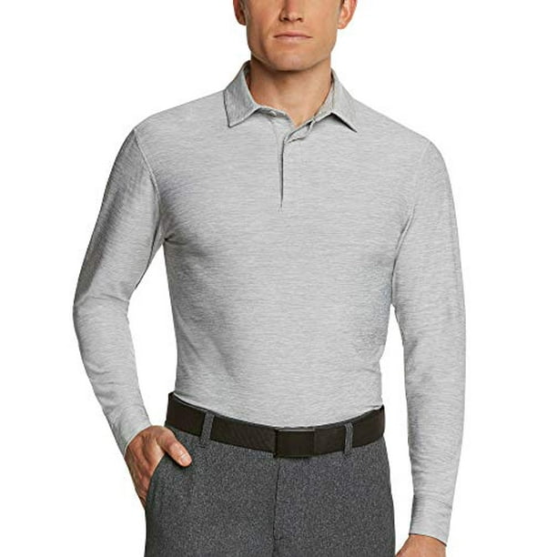 Three Sixty Six Men's Dry Fit Long Sleeve Polo Golf Shirt, Moisture