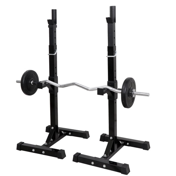 ZENY Pair of Adjustable Barbell Rack Stand Squat Bench Press Home GYM Weightlifting Fitness Exercise