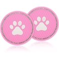 thumbnail image 1 of 2pcs Universal Car Cup Coaster,2.75 Inch Dog Paw Car Cup Holder Insert Mat Pad Set (b-2-v), 1 of 4