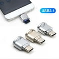 thumbnail image 1 of Mini Metal USB 3.1 Micro Secure Digital TF Memory Type-C Card Reader OTG Adapter,Grey, 1 of 8