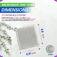 thumbnail image 4 of Microwave Filter replacement 6.81" x 6.34" Fits GE WB02X11534 Samsung DE63-00666A Microwave Grease Filter - Freshens and Filters Kitchen Air Entering the Over-the-Range Oven Stove Fan (1-Pack), 4 of 6