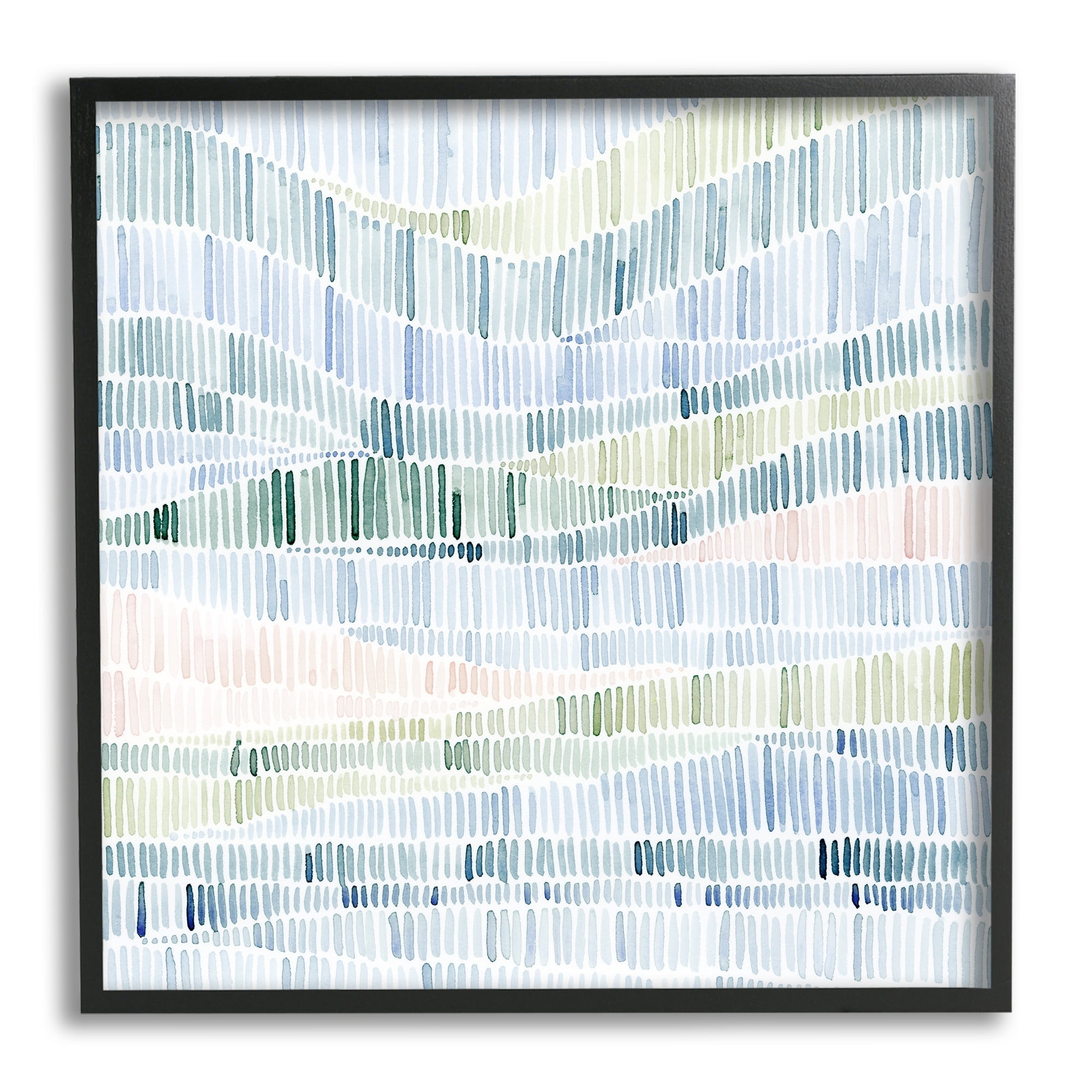 Stupell Industries Abstract Layered Waves Striped Blue Green Beige Pattern, 24 x 24,Design by Grace Popp