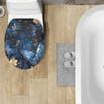thumbnail image 4 of SEANATIVE Galaxy Floral Butterfly Toilet Seat Covers for Bathroom Soft Toilet Tank Lid Cover Washable Toilet Covers Set for Bathroom Flannel Fabric Toilet Cover, 17.3*13 Inches, 4 of 6