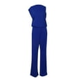 thumbnail image 5 of HHeiK Women's Banquet Dress Jumpsuit Casual Loose Sleeveless Wide Leg Pant Romper Hanging Neck Trousers, 5 of 5