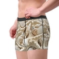 thumbnail image 2 of Uemuo Starfish and Sea Shells Pattern Men's Boxer Briefs,Trunk Anti-Chafing,Comfortable, Durable, and Stylish Underwear-Small, 2 of 9