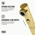 thumbnail image 5 of VIGO Jewel Touchless Sensor 15 in. Single Handle Pull-Out Kitchen Faucet in Matte Brushed Gold-VG02039MGS, 5 of 14