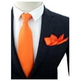 thumbnail image 2 of Mens Solid ColorTie Woven Wedding Necktie 3.5" For Men Satin Finish, 2 of 2