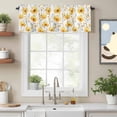 thumbnail image 2 of Yellow Floral Valance Curtain Spring Watercolor Herb Plant Window Valances Rod Pocket Short Curtains Window Treatments for Kitchen Bedroom Bathroom Laundry 60" x 14", 2 of 9