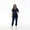 Navy Blue, variant on LYMAYTER Women Nurse Uniform Summer Fashion Medical Uniform for S-2XL Stretch Top   Jogger Pants Medical Workwear Set