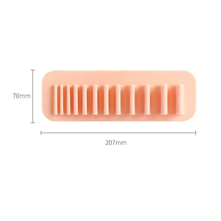 Silicone Makeup Brush Holder Wall-Mounted with Suction Silicone Air Drying Makeup  Brush Rack Reusable Makeup Tool Display Stand - AliExpress
