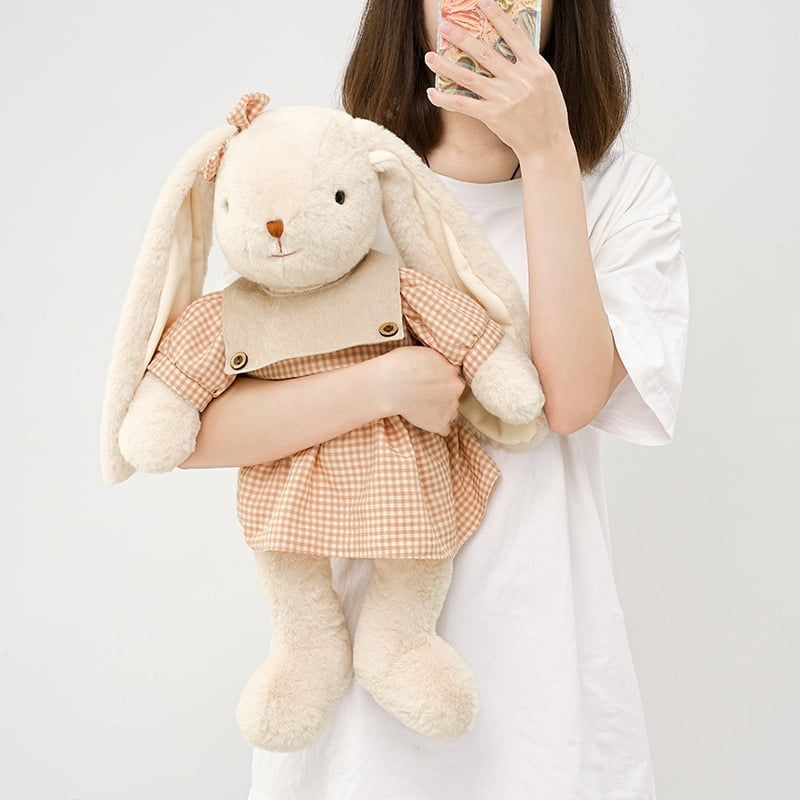 Hugs Baby Easter Bunny Stuffed Animals with Cotton,Safe Material Soft Washable Stuffed Bunny,Cute Plush Toy Rabbit Easter Decoration Birthday Gift