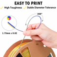 thumbnail image 4 of Filamento para impresora 3D OVVNYXE OVV3D PLA, 1.75 mm, tricolores, 4 of 7
