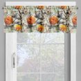 thumbnail image 4 of Ambesonne Floral Valance & Curtain, Retro Garden Flower Petals, 55"x45", Marigold Ivory and Eggshell, 4 of 7