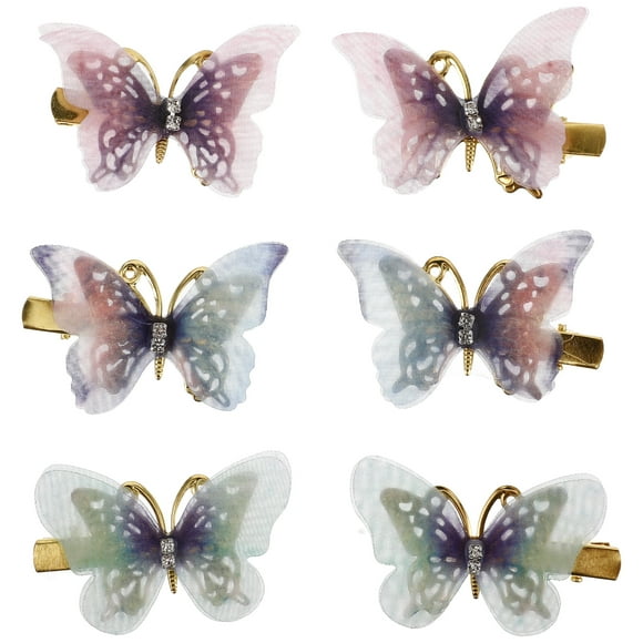 KAKOWELY cute hair clips 6pcs Cute Butterfly Hair Clips For Girls Barrettes Moving Butterfly Hair Accessories Butterfly Hair Accessories Tiny Clips For Kids And Women