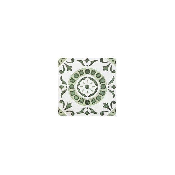 HomeStock Artistic Accomplishment 12x12 Self Adhesive Vinyl Floor Tile - Green Medallion, Easy Peel & Stick Installation, 20 Tiles/20 sq. ft., Adds Unique Patterns
