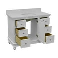 thumbnail image 6 of Bella 42" Bathroom Vanity with White Cabinet and Quartz Top, 6 of 7