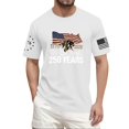 thumbnail image 2 of Hogleaql Usa Flag Tee Shirt for Men 4th Of July Crew Neck American Flag Short Sleeve Tops Patriotic Fashion Independence Day Themed Loose Pullover White M, 2 of 6