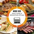 thumbnail image 6 of Commercial Panini Press Grill, Electric Sandwich Maker 9x9 Griddle Plate, 6 of 11