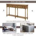 thumbnail image 4 of Console Table with Drawers and Storage Shelf, Narrow Long Sofa Entryway Table for Living Room, Entryway (Old Pine), 4 of 8