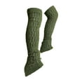 thumbnail image 3 of Baoblaze Figure Skating Leg Warmers Cable Knit Long Skating Socks for Practice Winter Green, 3 of 8
