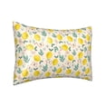 thumbnail image 2 of Kll Flowers And Butterflies Pattern Silk Pillowcase For Hair And Skin Standard Size 20"X 30" Soft Breathable Pillow Covers For Sleeping, 2 of 8