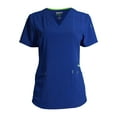 Scrubstar Women's Seasonal Solid Contrast VNeck Scrub Top