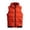 Orange, variant on Puffer vest Male Autumn And Winter Hooded Vest Jacket Solid Color Multi Pocket Warm Coat