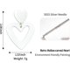 thumbnail image 4 of UBIUO Heart Dangle Earrings Love Drop Dangle Earrings White Hearts Dangling Earrings For Women Gifts Valentine's Day - -, 4 of 4