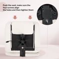 thumbnail image 4 of Daluvenix Office Chair, Ergonomic Extra Wide Big Desk Chair with Retractable Footrest, Height Adjustable Swivel Teddy Fleece Mid Back Home Chair with Wheels, White, 4 of 11